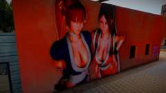 Dead or Alive Mai Shiranui vs Kasumi Mural for GTA San Andreas