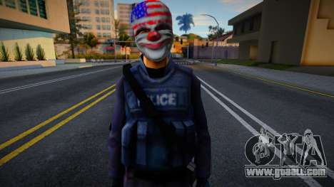 Swat skin with a mask from PayDay for GTA San Andreas