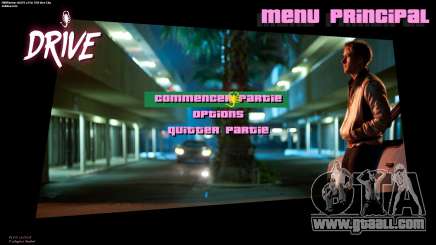 Ryan Gosling Pause Menu for GTA Vice City