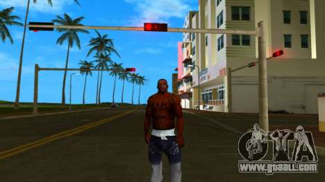 Carl with bare torso and tattoos for GTA Vice City