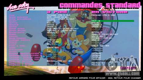Chip and Dale menu v2 for GTA Vice City