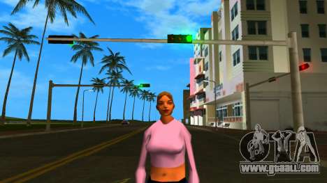 White Girl With Pink Shirt for GTA Vice City