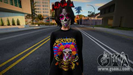 Sugar Skull Girl Mexican Dia De Los Muertos for GTA San Andreas