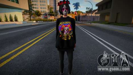 Sugar Skull Girl Mexican Dia De Los Muertos for GTA San Andreas