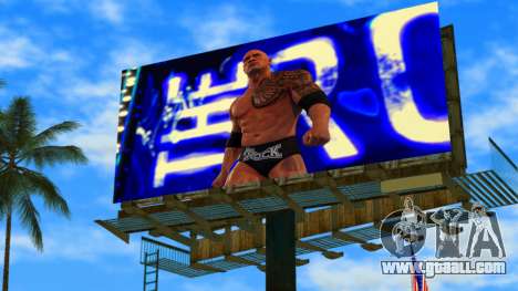 The Rock WWE2k22 Billboard for GTA Vice City