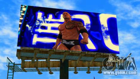 The Rock WWE2k22 Billboard for GTA Vice City