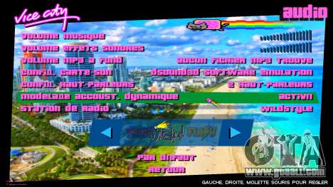 Nyan Cat style menu for GTA Vice City