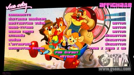 Chip and Dale menu v2 for GTA Vice City