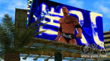 The Rock WWE2k22 Billboard for GTA Vice City