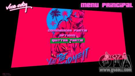 Hotline Miami Menu HD v8 for GTA Vice City