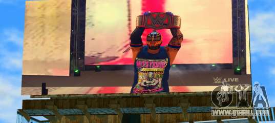 Rey Mysterio Champion WWE2K22 Billboard for GTA Vice City
