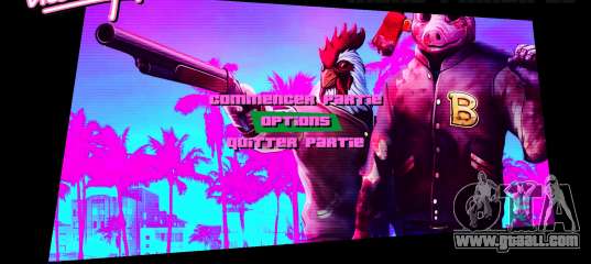 Hotline Miami Menu HD v15 for GTA Vice City