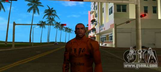 Carl with bare torso and tattoos for GTA Vice City