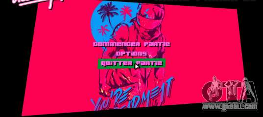 Hotline Miami Menu HD v8 for GTA Vice City