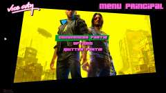 Cyberpunk 2077 art menu for GTA Vice City