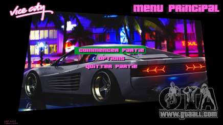 Miami Vice HD Menu for GTA Vice City