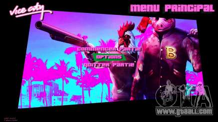 Hotline Miami Menu HD v15 for GTA Vice City