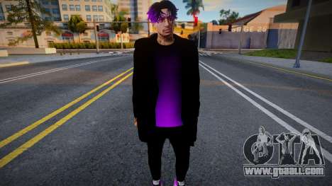 Skin Purple And Black for GTA San Andreas