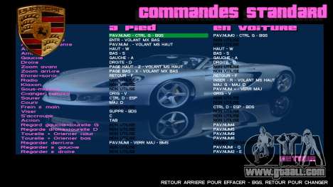 Porsche Menu for GTA Vice City