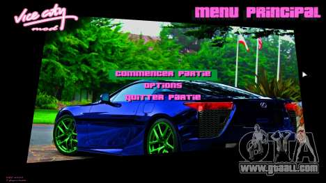 Lexus Menu 1 for GTA Vice City