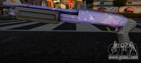 Purple Birds Chromegun for GTA San Andreas