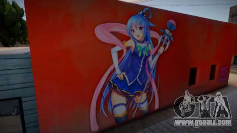 Mural Aqua Konosuba for GTA San Andreas