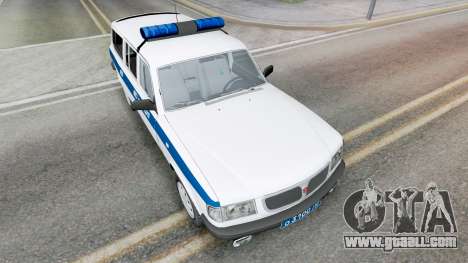 GAZ-310221 Volga Militia 2001 for GTA San Andreas