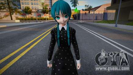 Hatsune Miku Wednesday Addams Cosplay v1 for GTA San Andreas