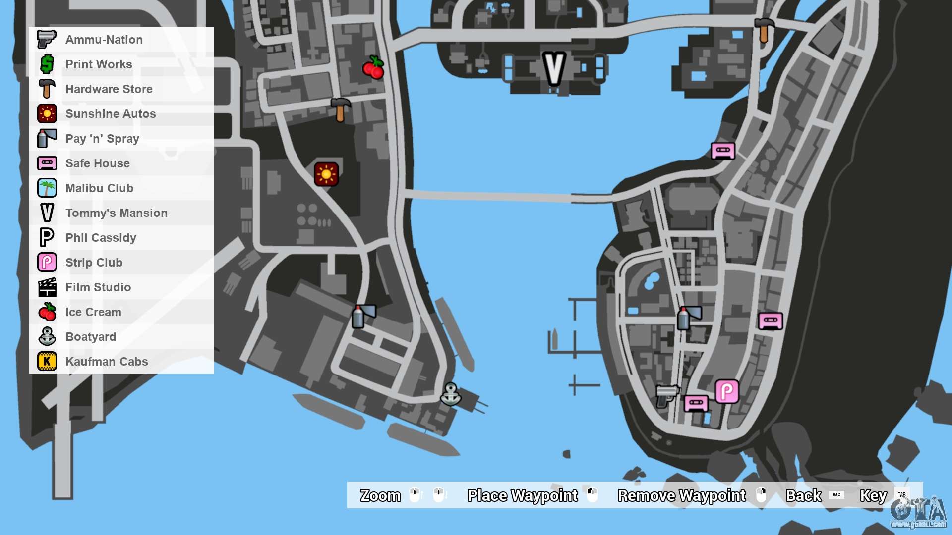 Radar, map and icons in the style of GTA 5 for GTA Vice City Definitive  Edition