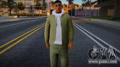 A guy in a green outfit for GTA San Andreas