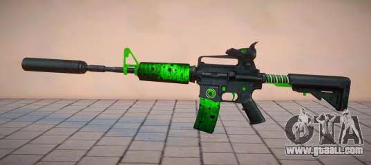 Green M4 Toxic Dragon by sHePard for GTA San Andreas