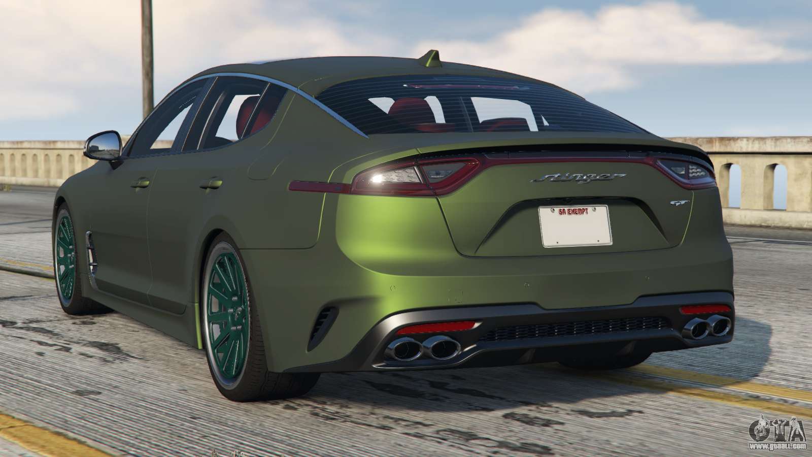 Kia Stinger Lunar Green [Add-On] for GTA 5