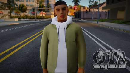 A guy in a green outfit for GTA San Andreas