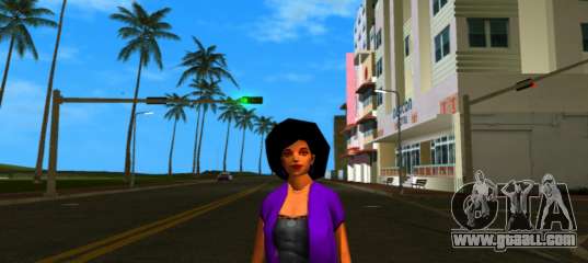 White Lady purpure T-Shirt for GTA Vice City