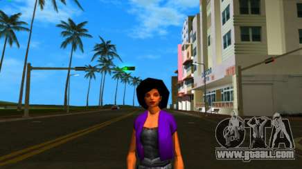 White Lady purpure T-Shirt for GTA Vice City